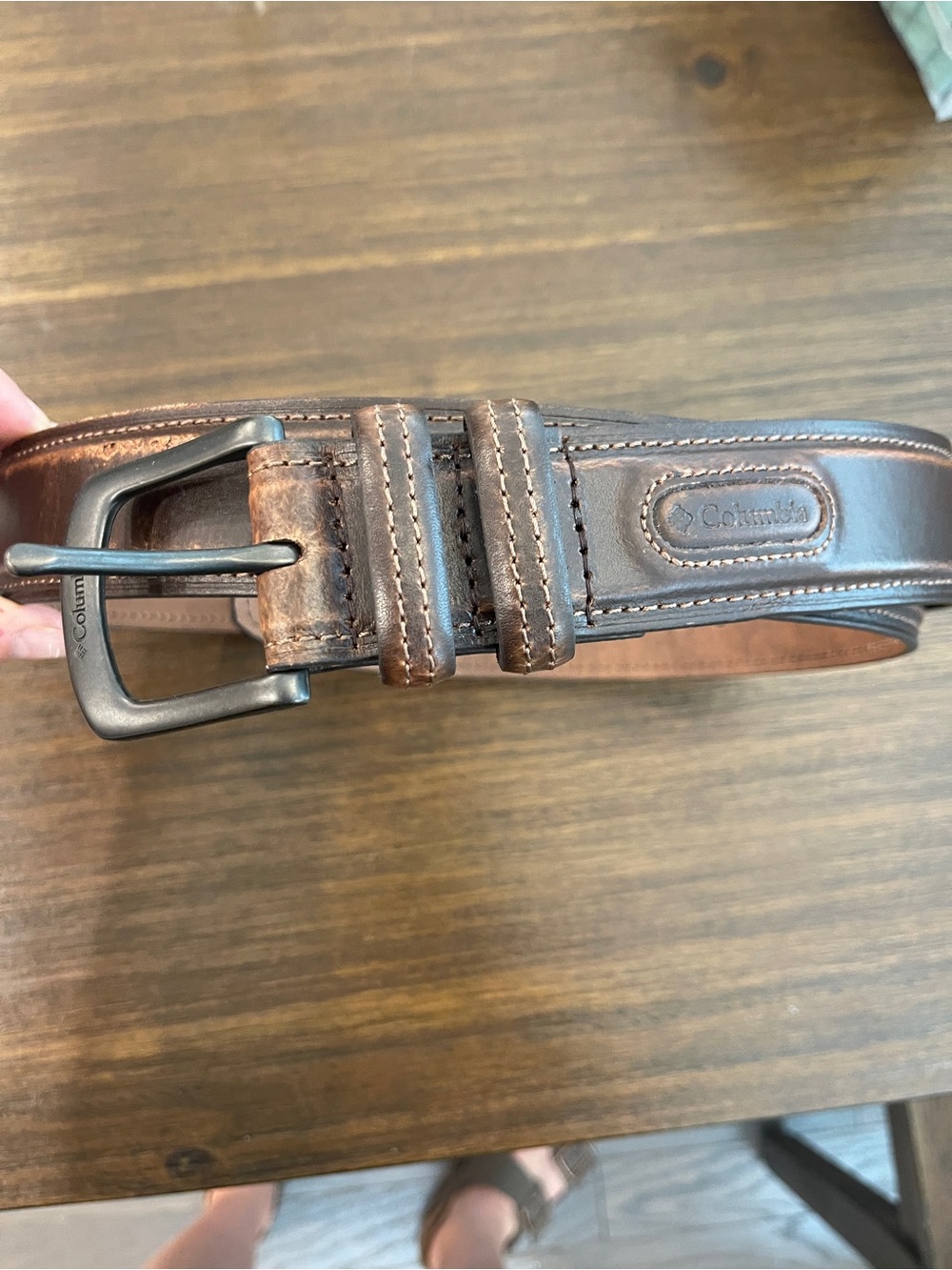 Columbia Men’s Brown Leather Belt